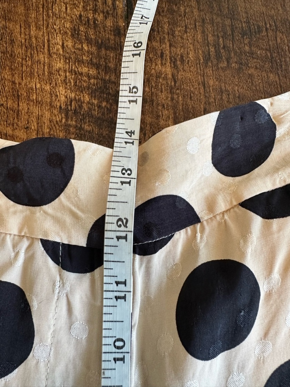 Zara Black Polka Dot Wide Leg Pants on Beige - Picture 10 of 11